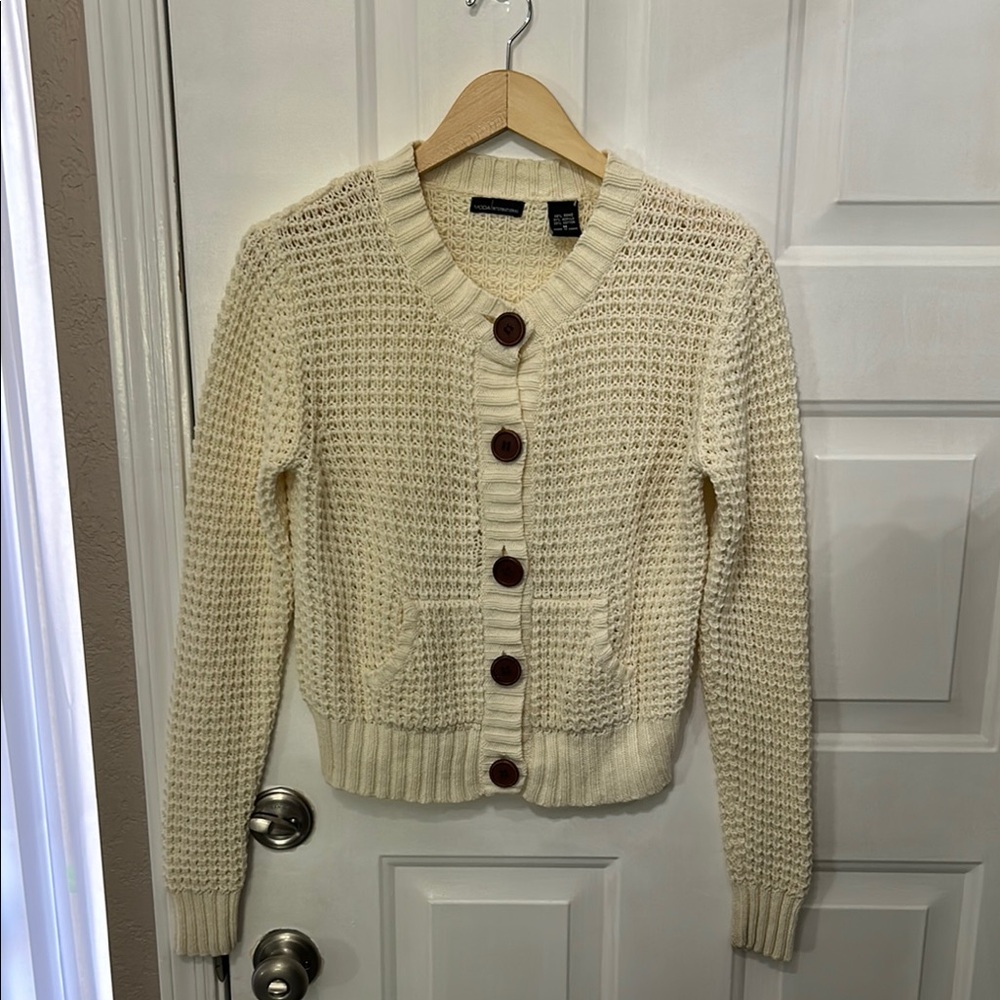 Cozy Cream Button-Up Sweater